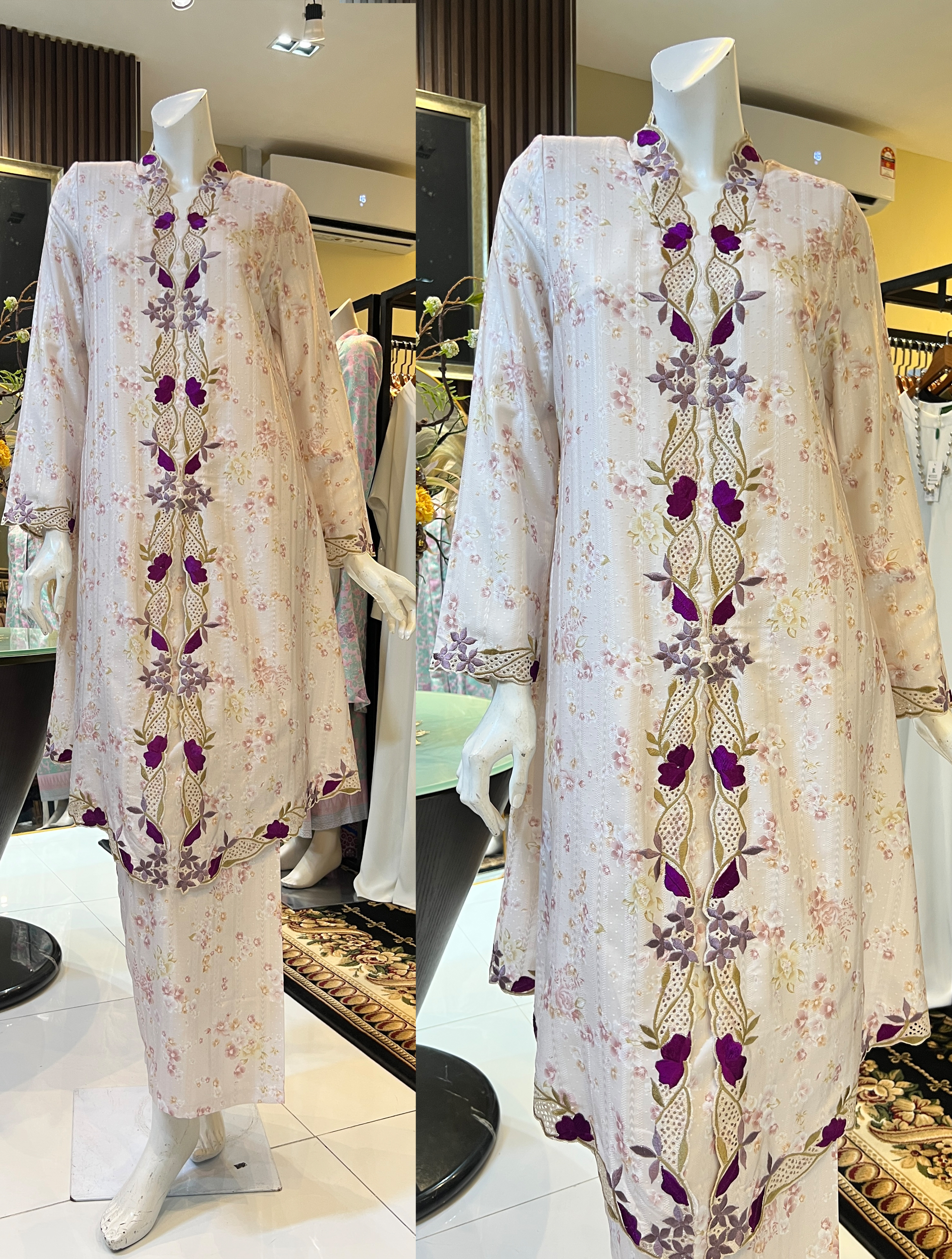 KEBAYA SERI BULAN (IVORY PURPLE)