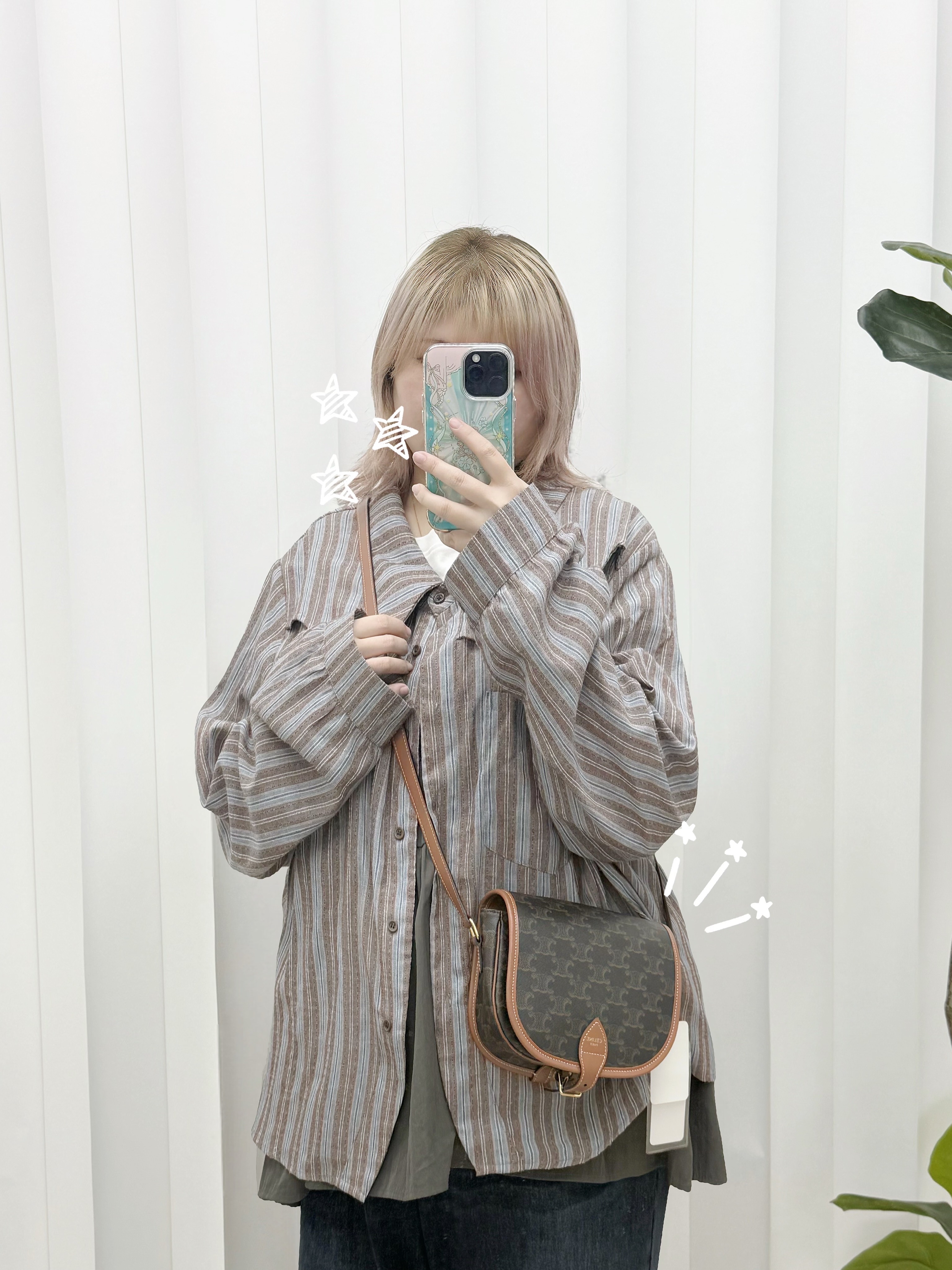 CELINE 🤍PRE OWNED Triomphe Folco 啡色馬鞍包 🤎