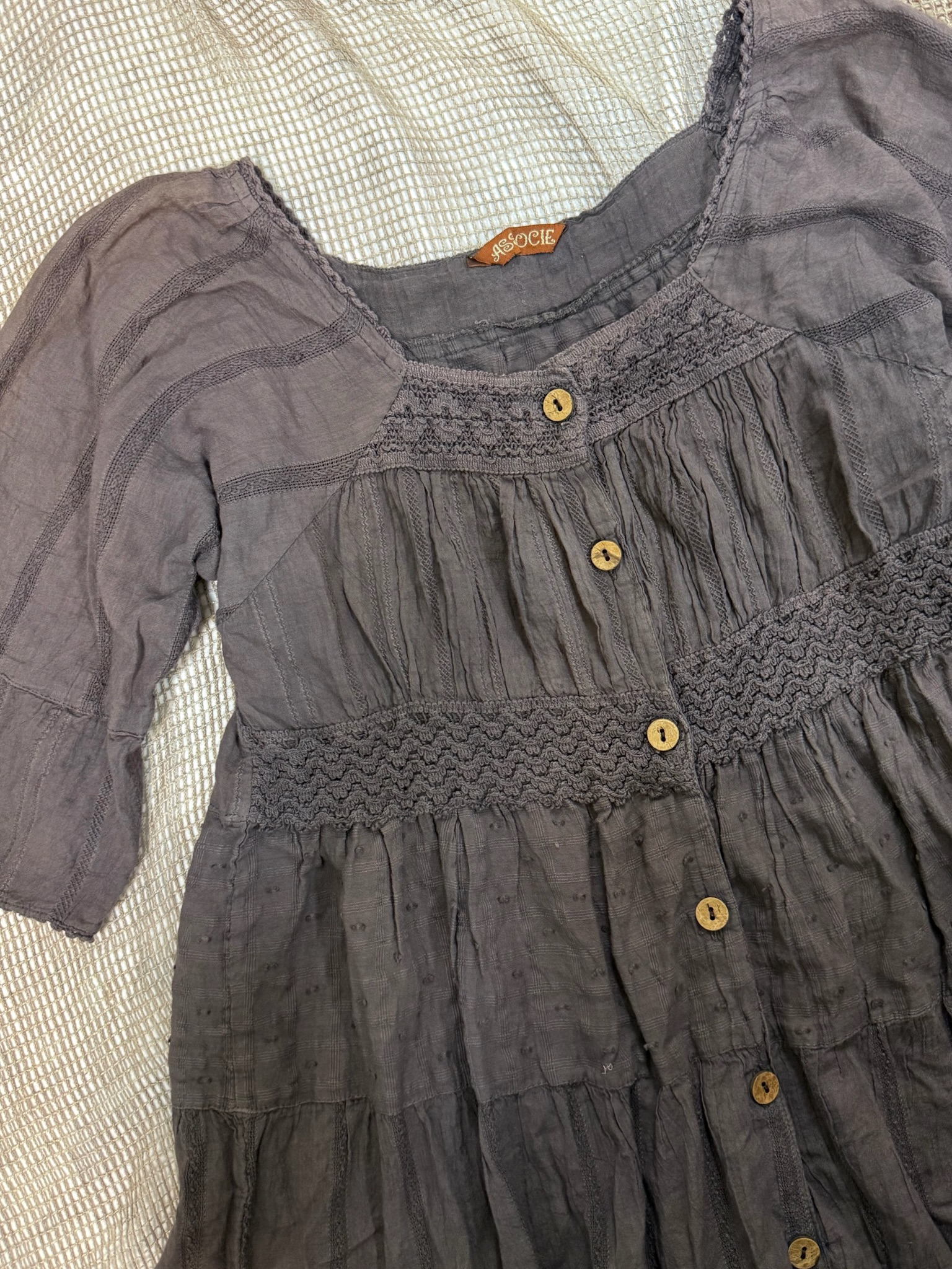Mori Tiered Button-up Dress