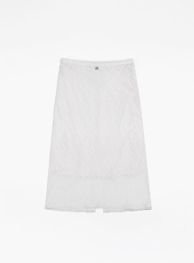 ◆BADBLOOD◆ Selena Lace Midi Skirt White w-skt24-016 Badblood[w-skt24-016] Selena Lace Midi Skirt - White | KAZUE