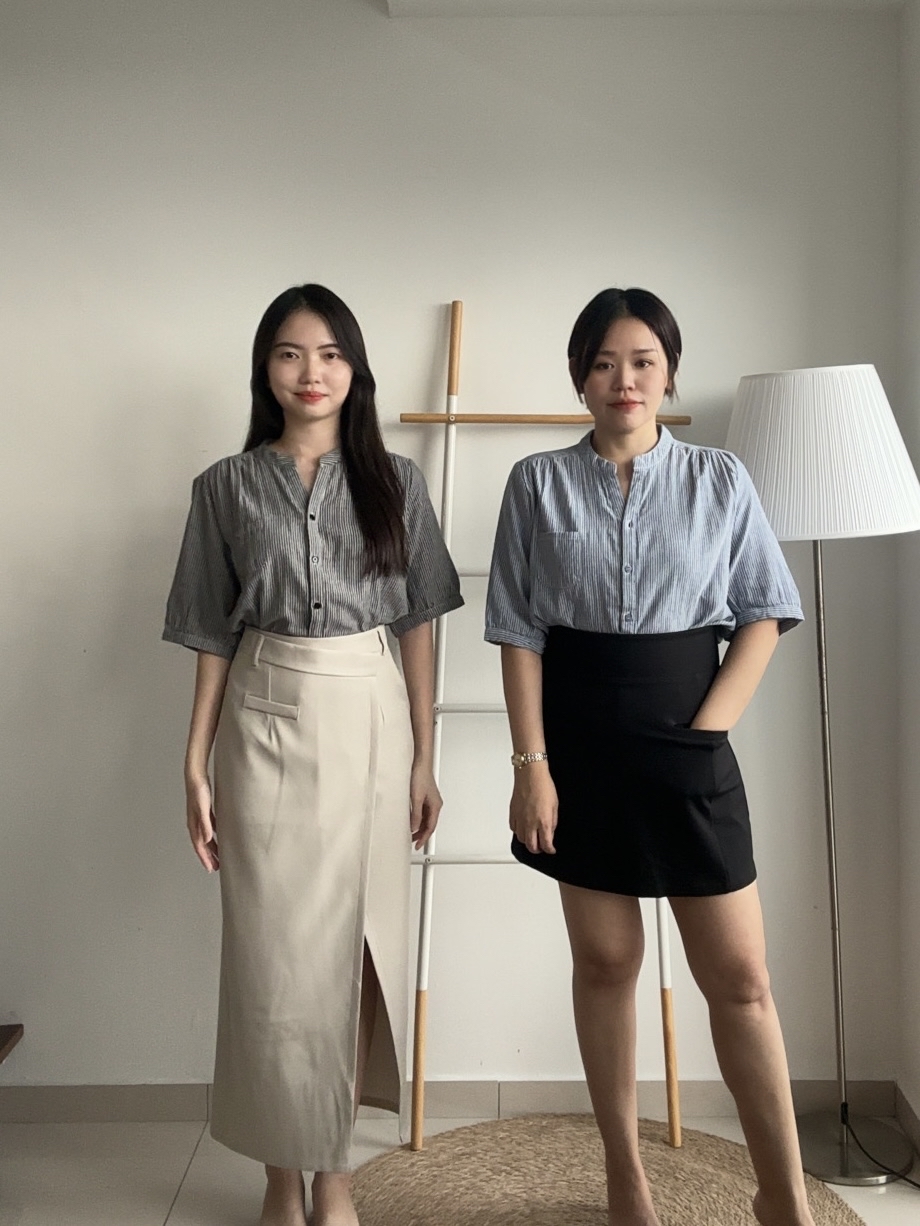 T4251 V Neck Stripe Shirt - 3 Colors 