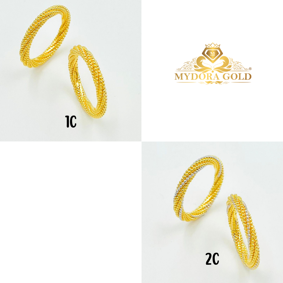MYDORA Cincin Belah Rotan Pintal Jagung (5G) l EMAS 916/22K
