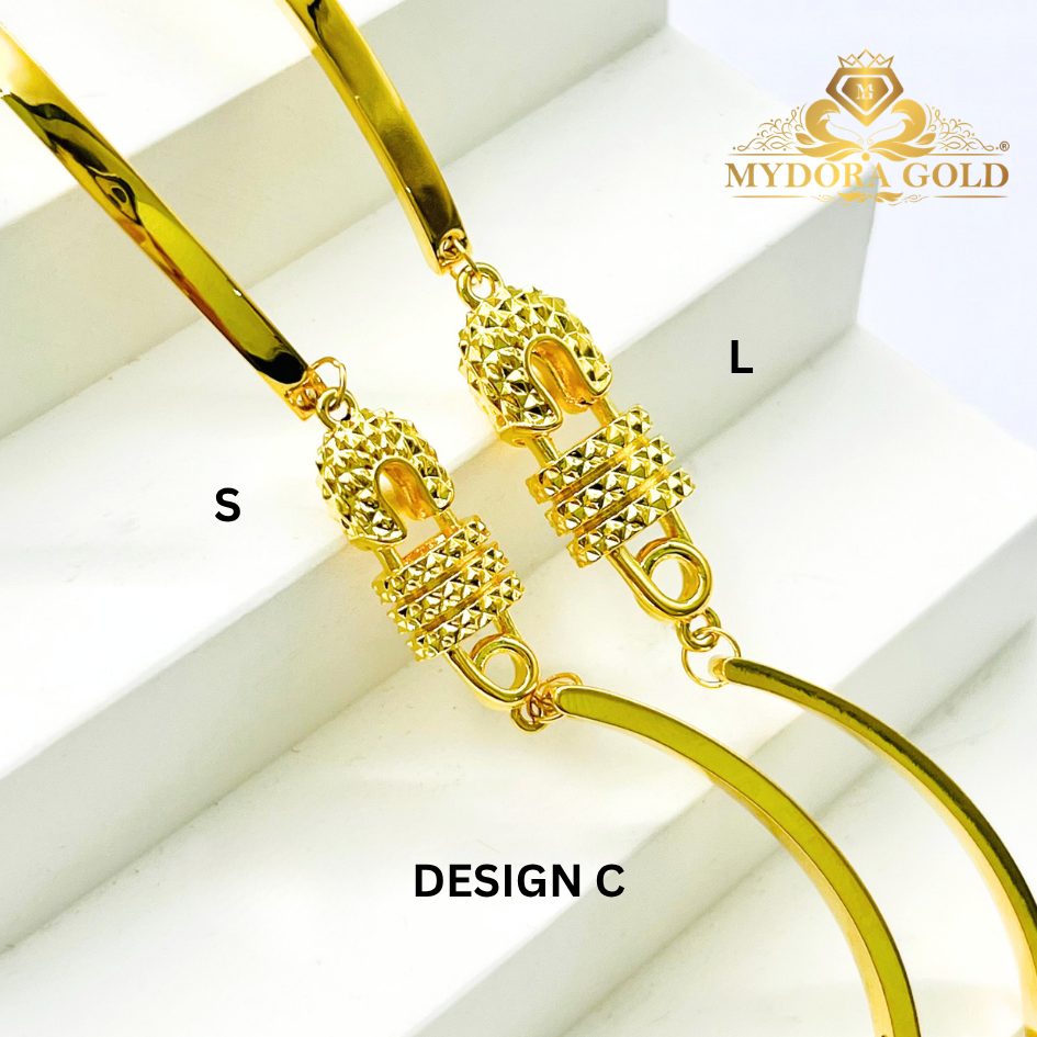 MYDORA Gelang Fashion Safety Pin Series l EMAS 916/22K
