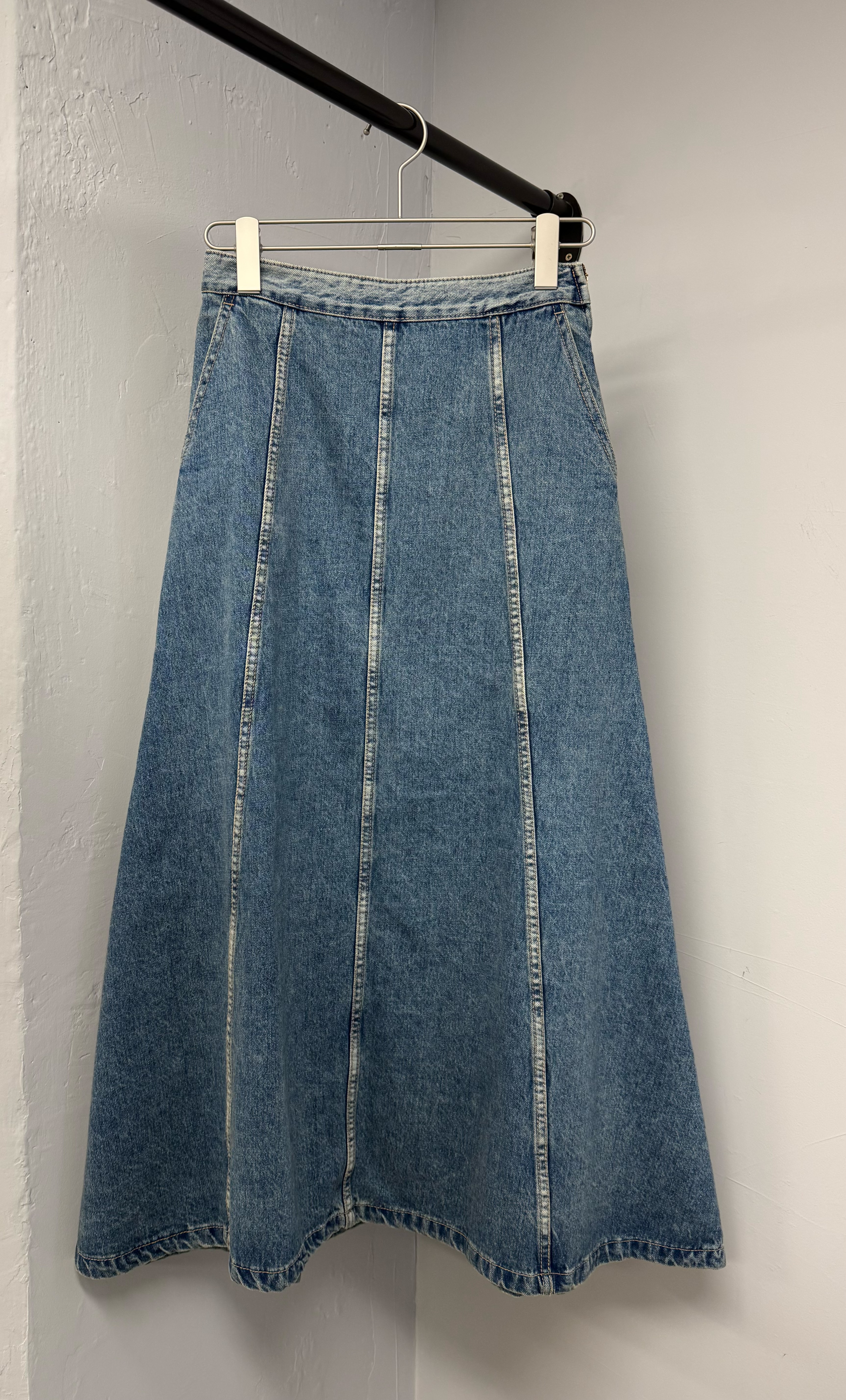 Basic denim long skirt #sk31