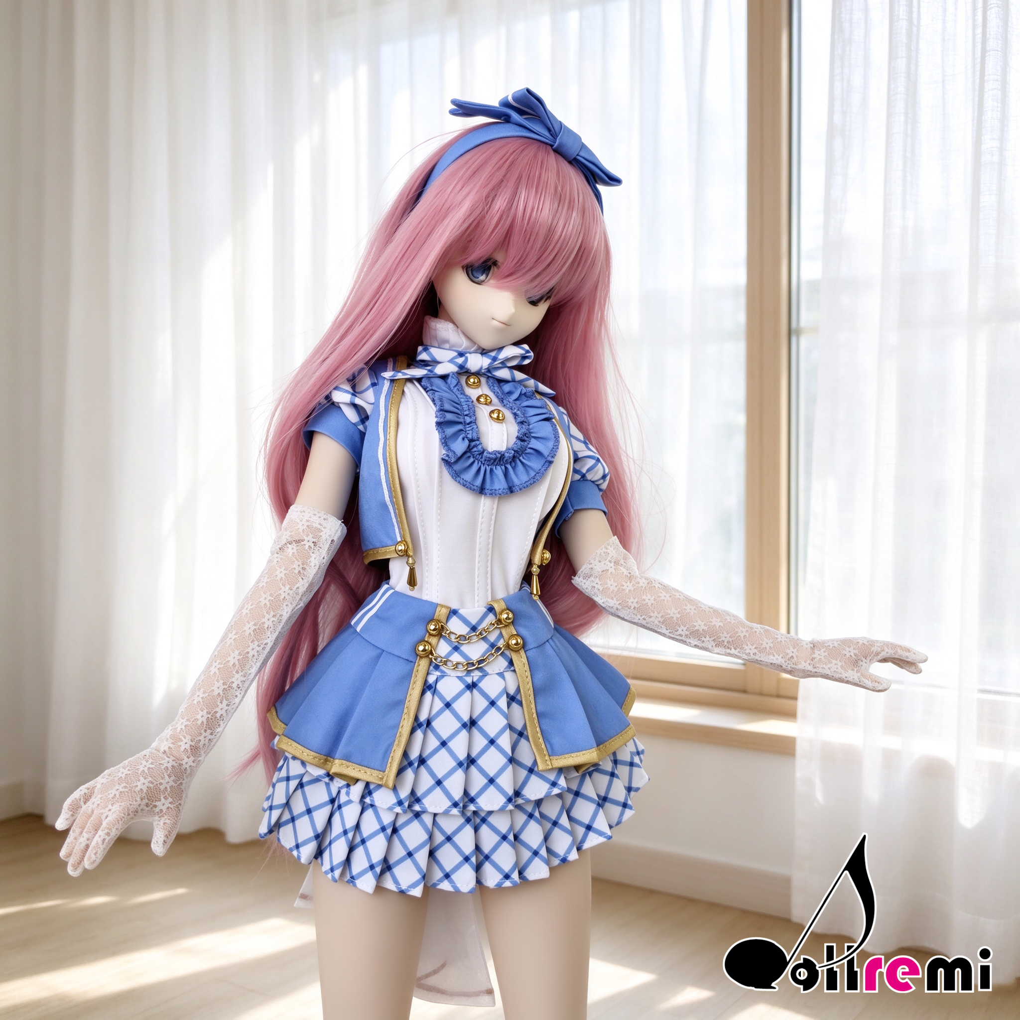 【dollremi】(A0124) 白色及肘蕾丝手套 White Elbow-length lace gloves