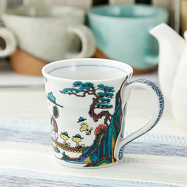 🔥🔥【日本製《SNOOPY》九谷燒山水圖案陶瓷杯】