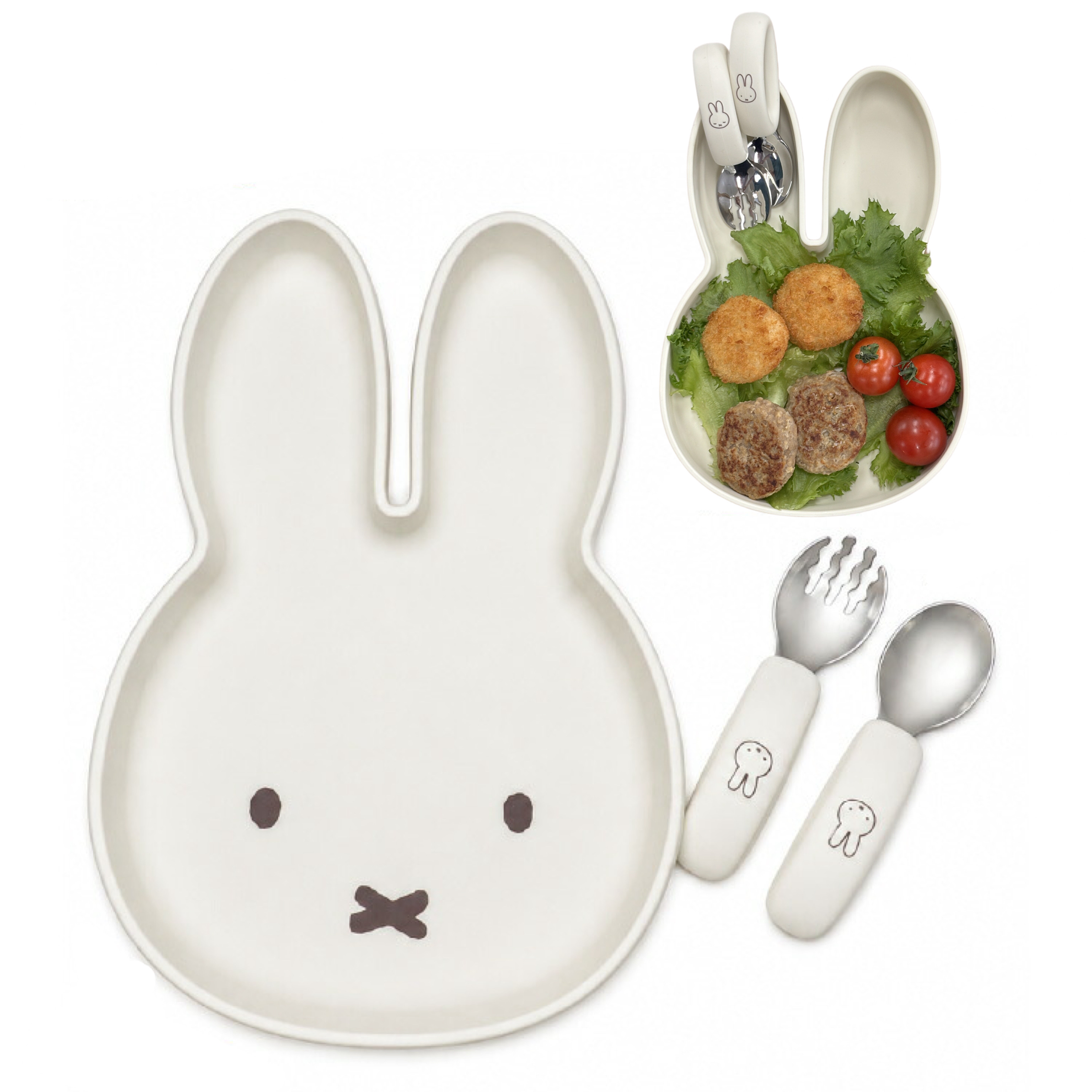 Miffy矽膠餐盤 & 餐具