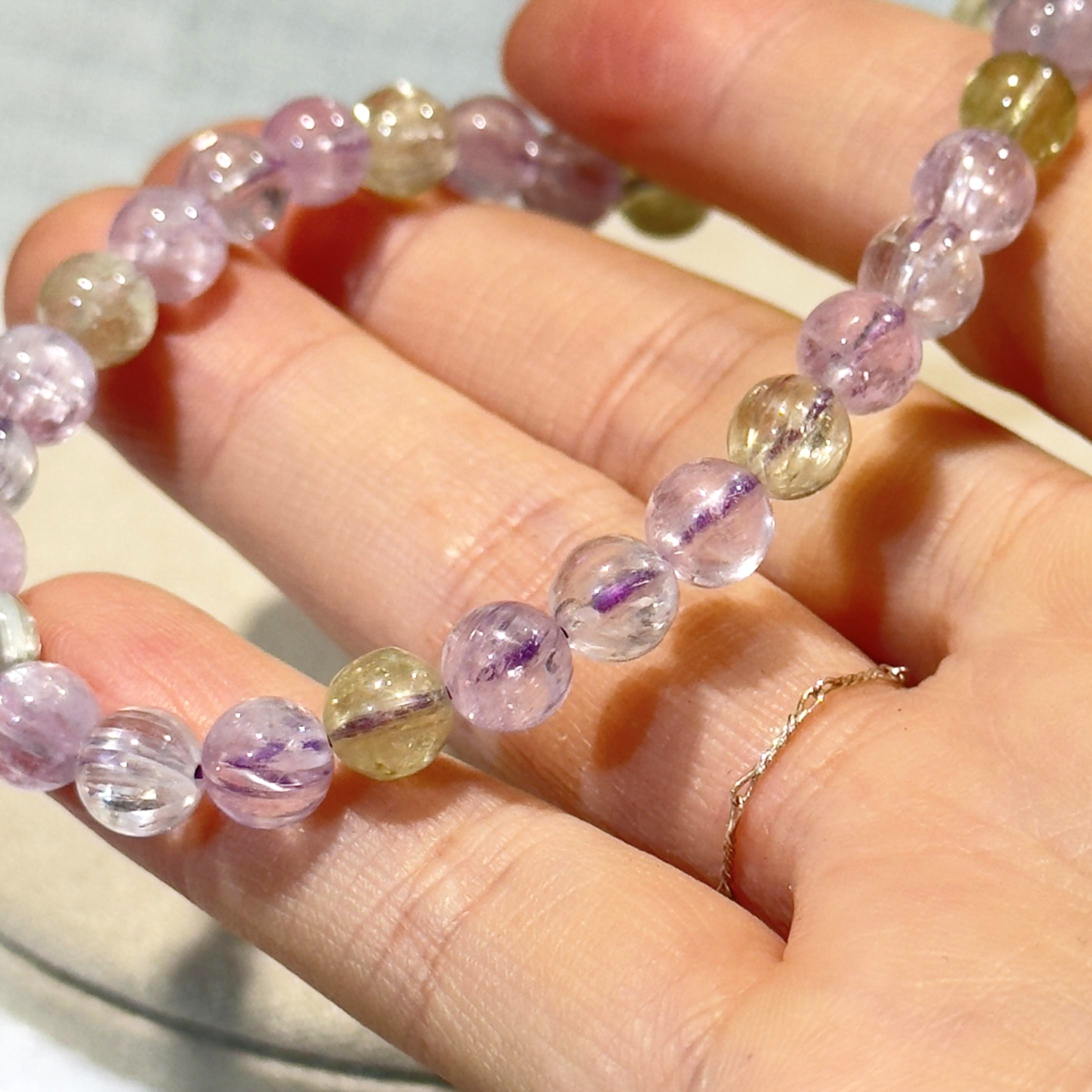 高品冰透拉絲✨紫鋰輝手串 6 mm +/- #CA0038