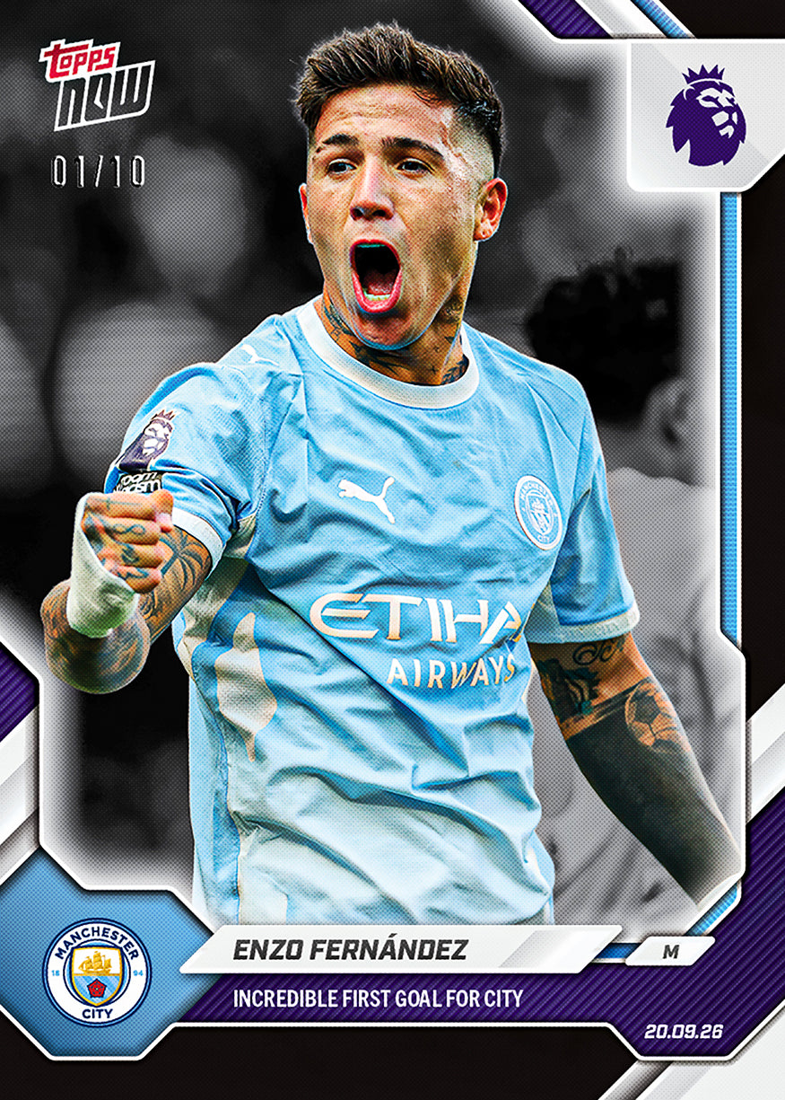 Enzo Fernández - 2026-27 Premier League Topps NOW #37 曼城首個入球紀念卡【團購】