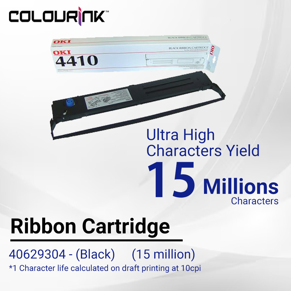 💢CLEAR STOCK 💢 OKI Original Genuine 40629304 Black Ribbon for Microline 4410 Dot Matrix Printer