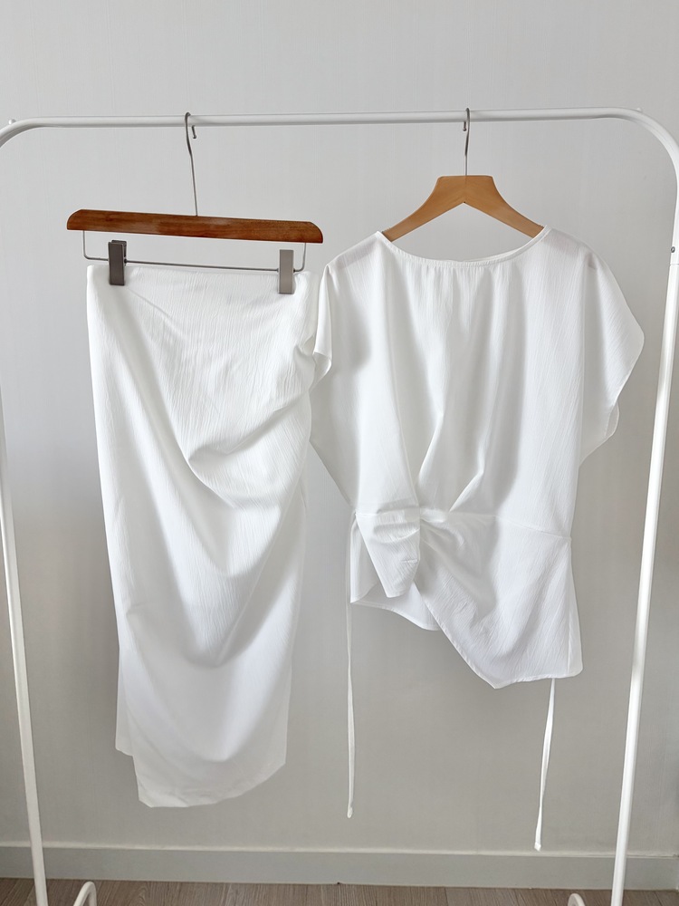 Lyra Ruched Set (White)