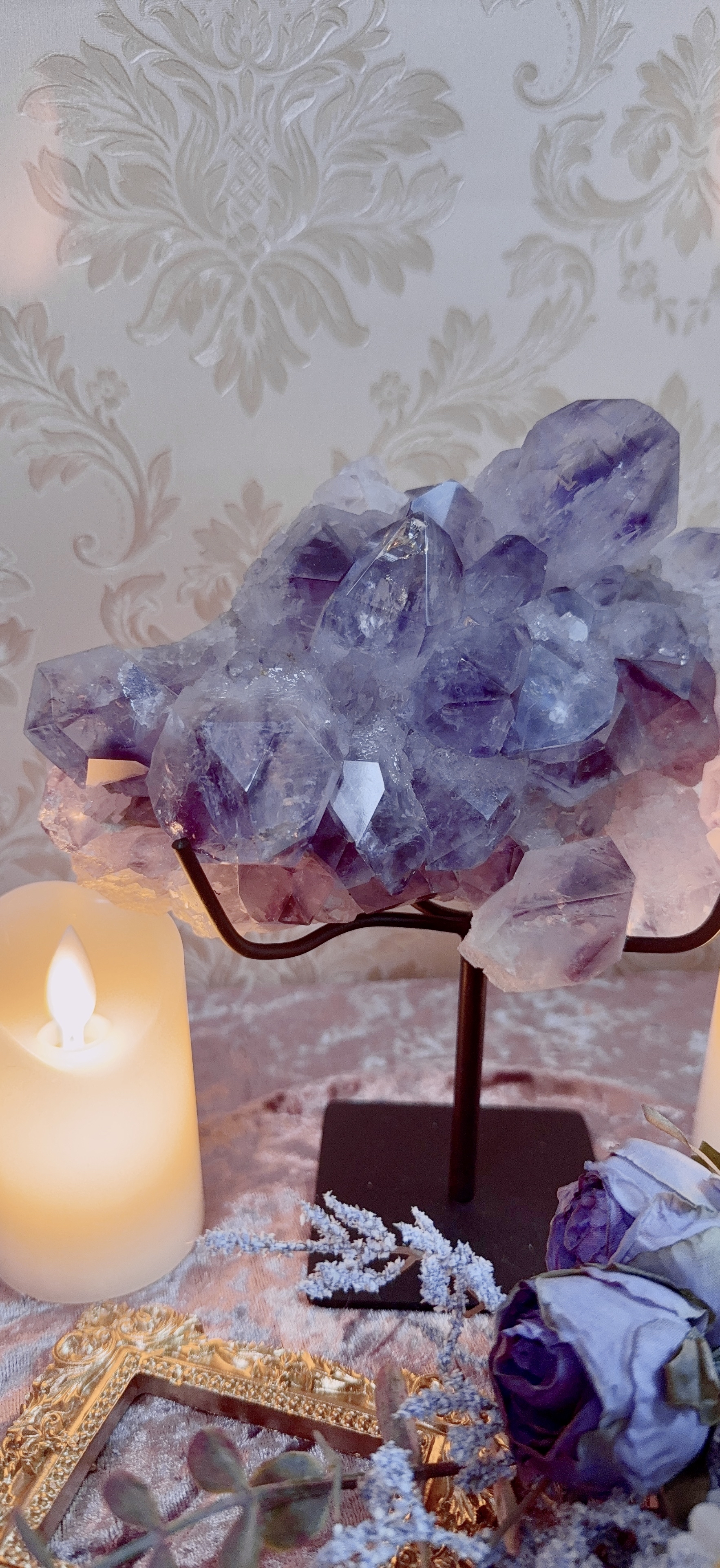 巴西殿堂級紫幻影水晶簇