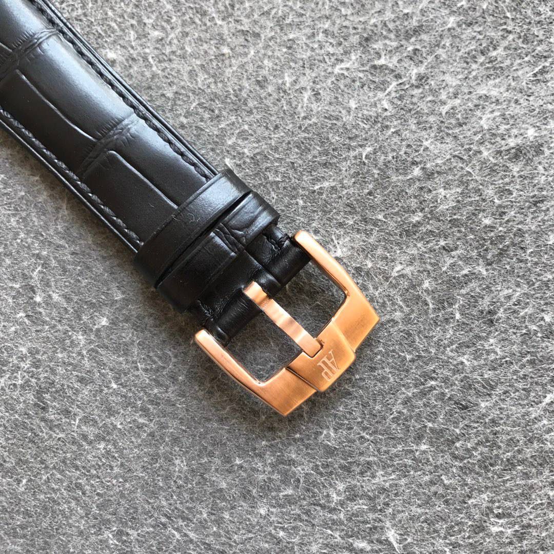 爱彼 Audemars Piguet 黑色表盘玫瑰金表壳男士腕表