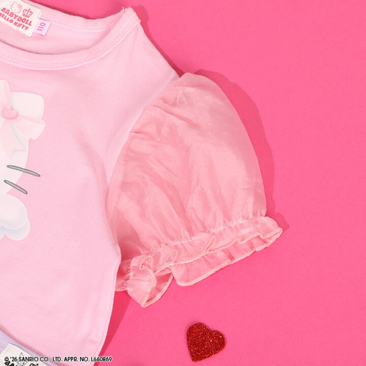 🇯🇵預訂 日本直送🇯🇵Babydoll x Sanrio系列四色人物印花雪紡泡泡袖上衣