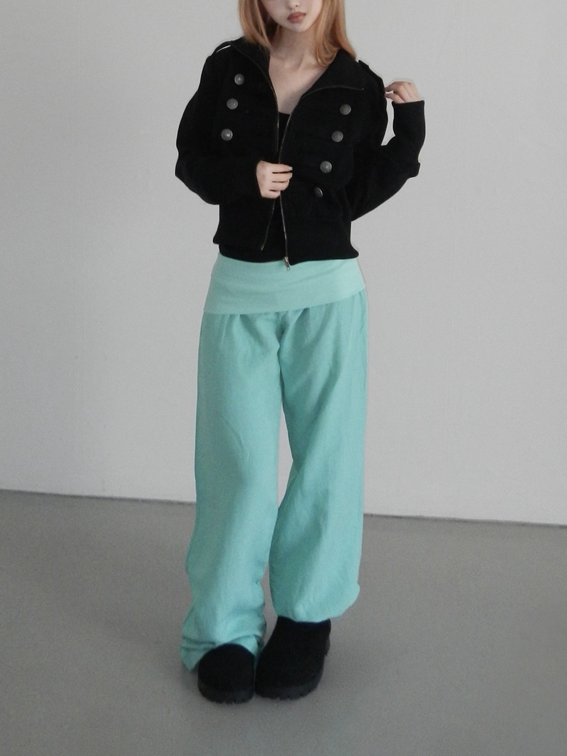 Foldover Wide Leg Pants