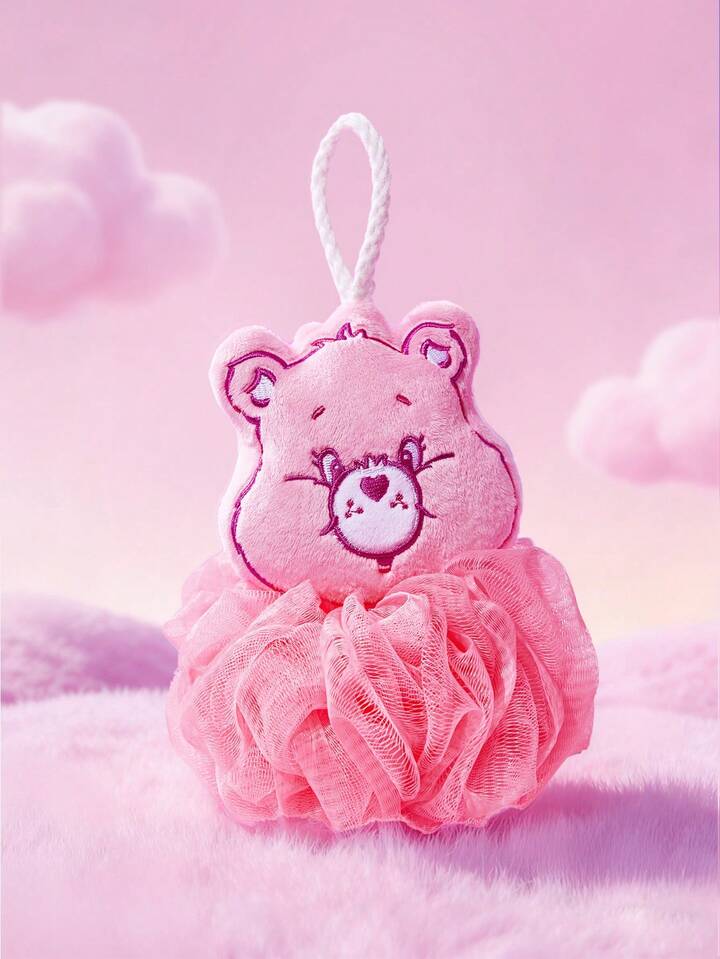 🌈可愛卡通熊造型沐浴球🐻