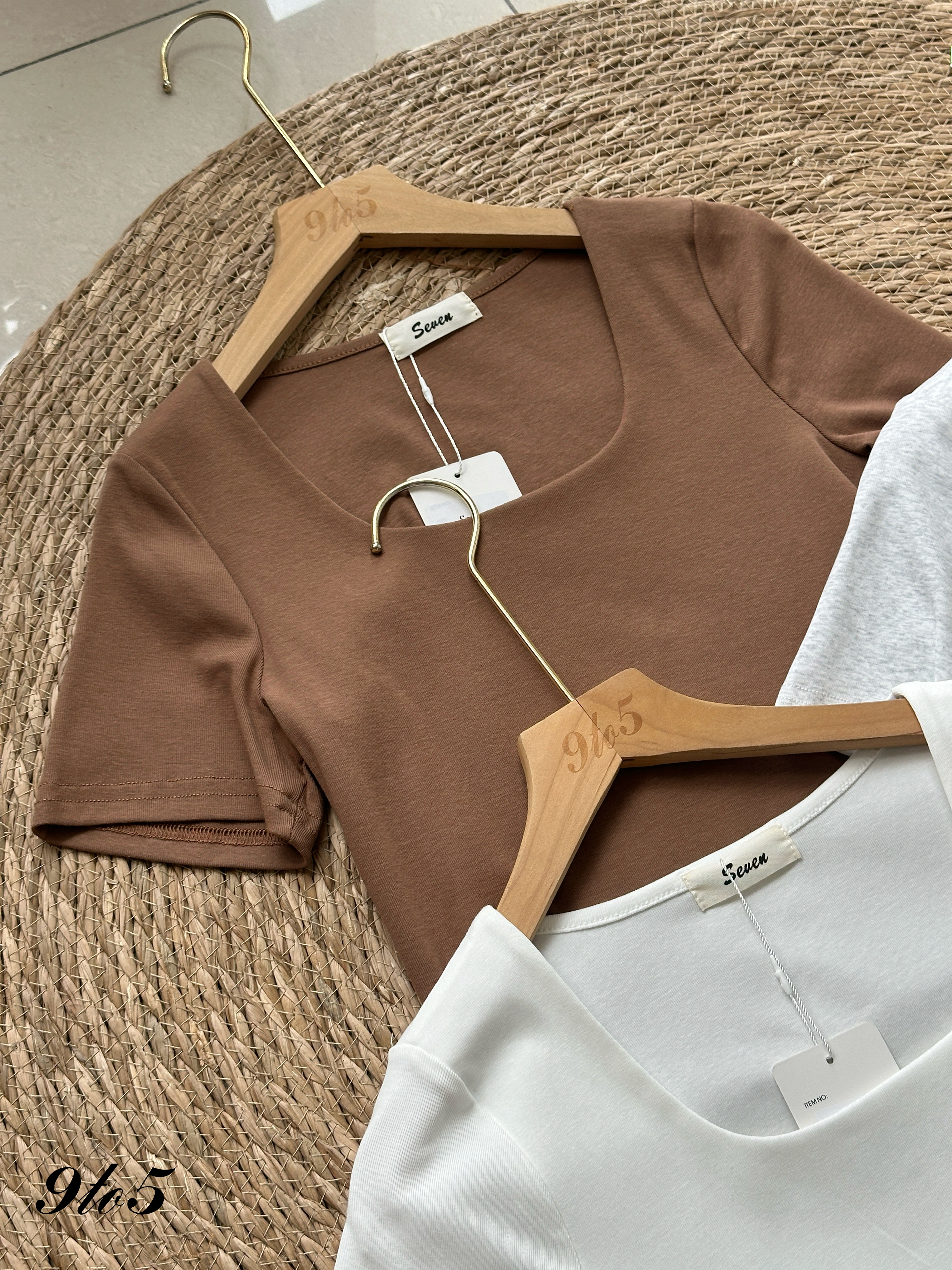 T4215 Square Neck Crop Top - 3 Colors