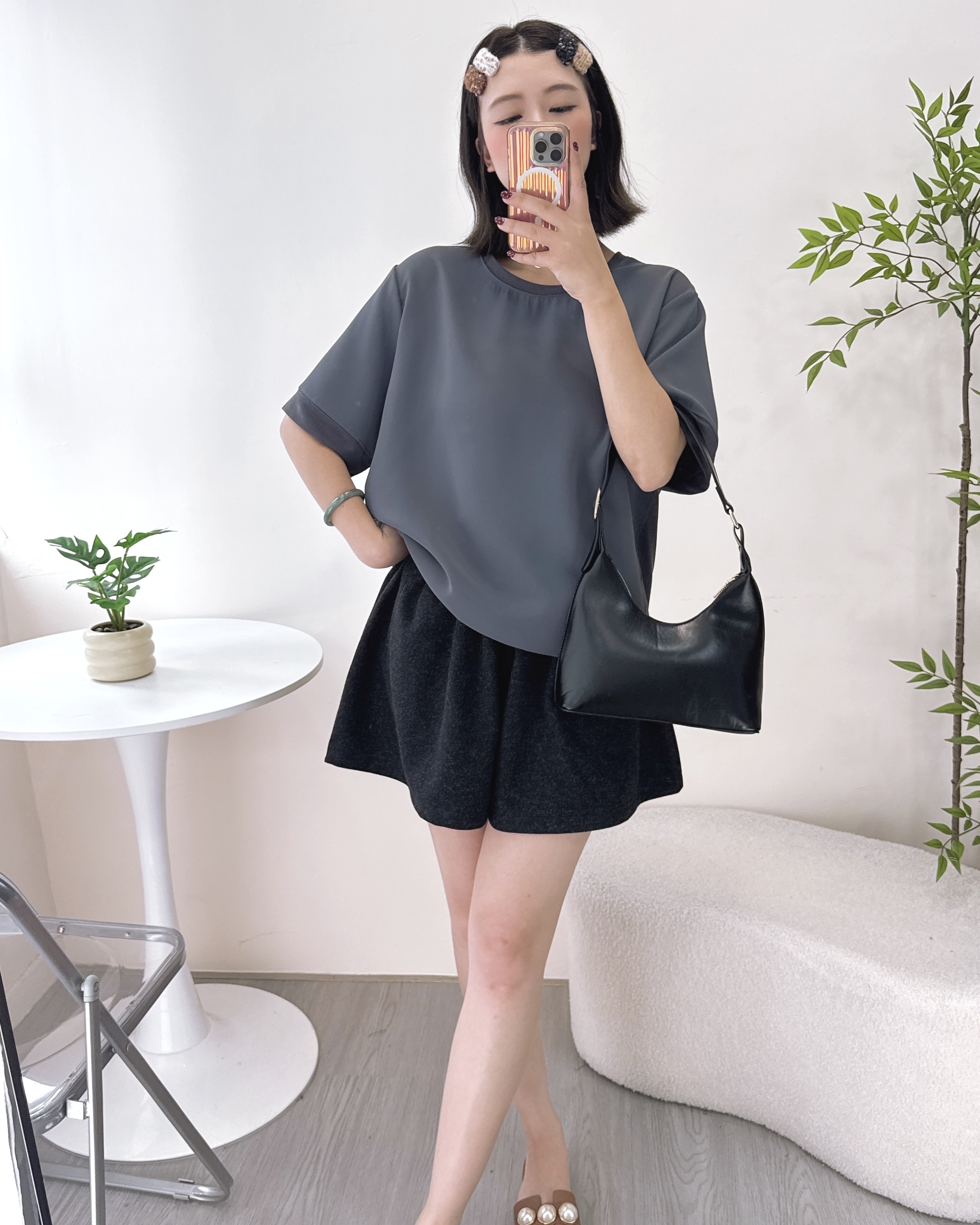 長青高質滑嘟嘟雪紡上衣 2色