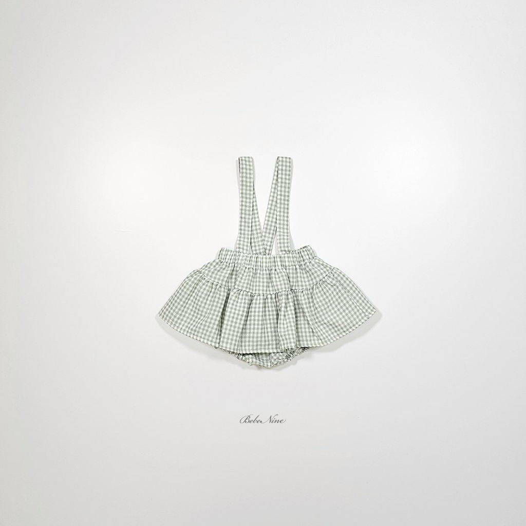 ☀️預訂 韓國直送☀️🇰🇷Bebenine兩色格紋純棉吊帶包屁裙