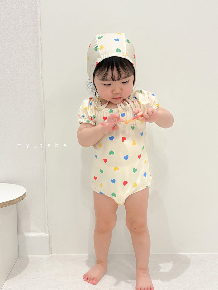 🇰🇷mybebe 泳衣+帽