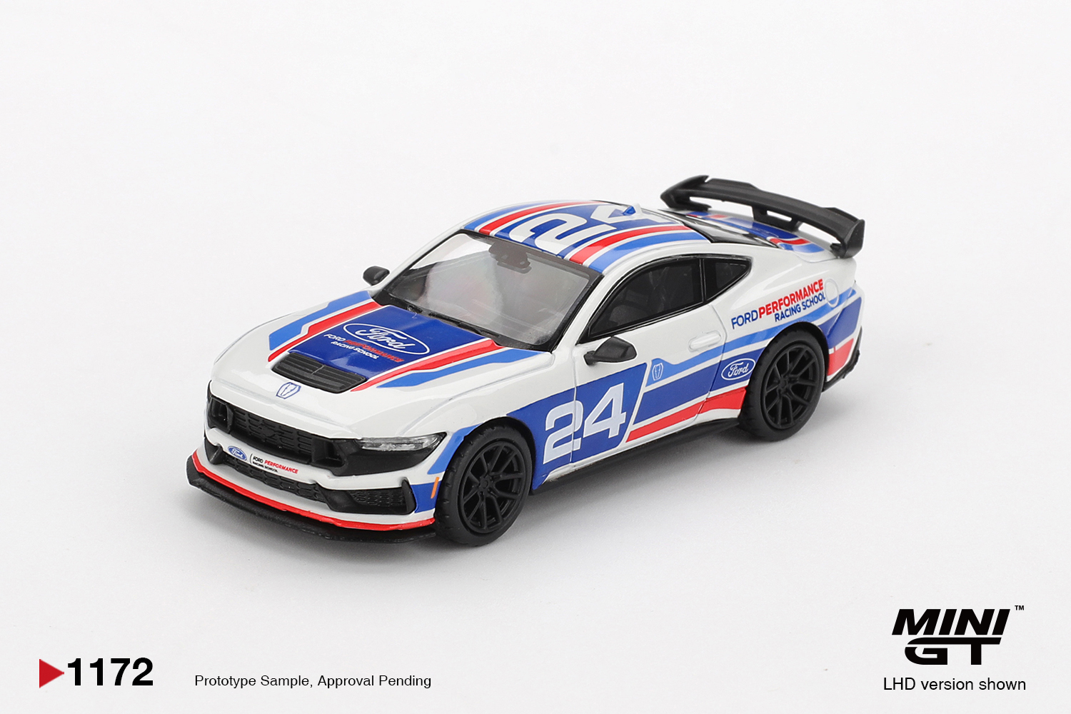 Mini GT 1/64 Ford Mustang Dark Horse #24 Ford Performance Racing School - MGT01172-BL