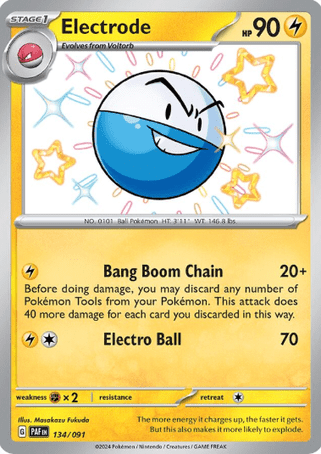 Pokemon TCG Paldean Fates - Electrode-134/091
