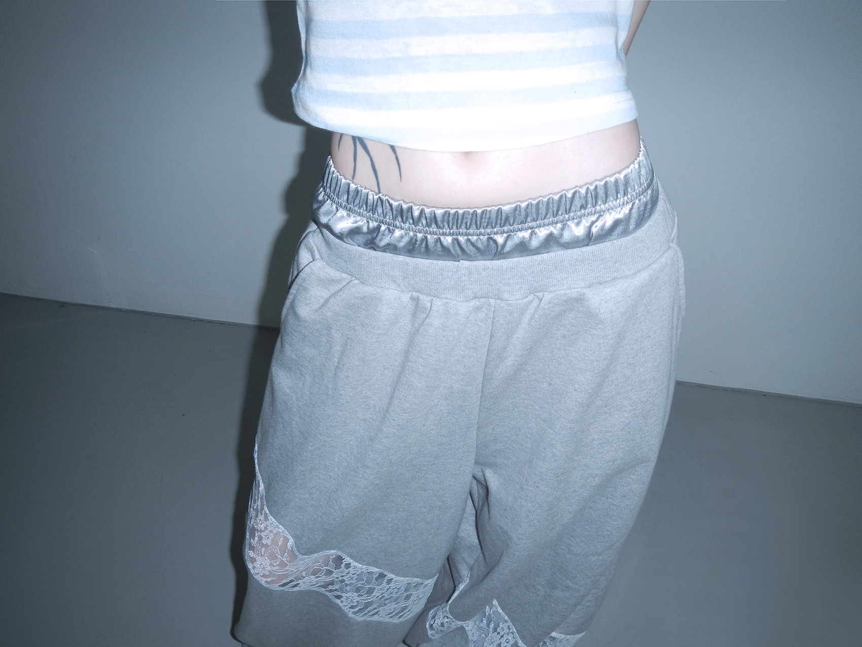 Double-Waist Lace Sweatpants
