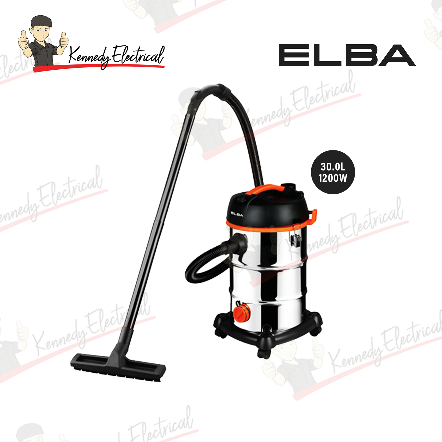 Elba 30L Wet&Dry Vacuum Cleaner Evc-Hepa Filter,Air Blowing EVC-H1231(SS)