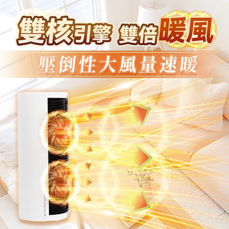 日本Yohome立臥式廣角4D搖頭萬用全身速熱暖風機(新風版)