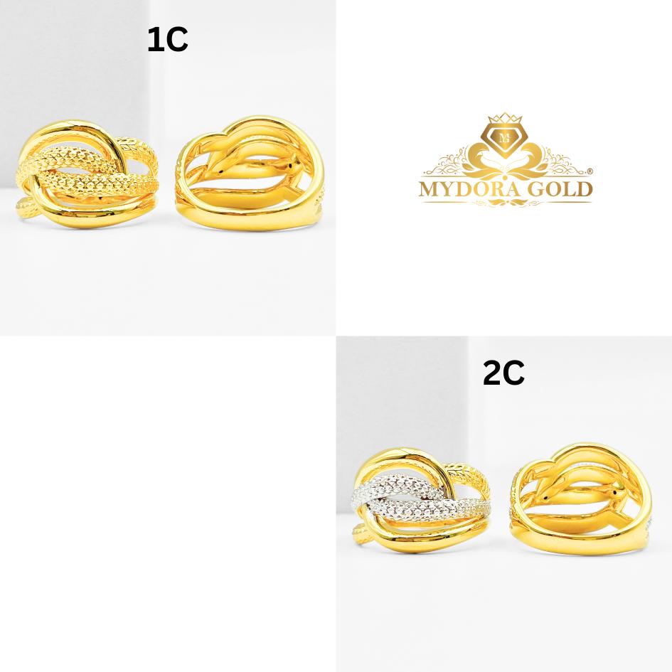 MYDORA Cincin Deluxe Silang Multi Rows (5G) l EMAS 916/22K