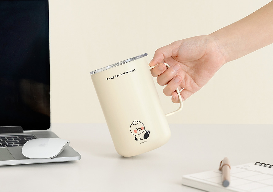 春植 方形手柄 保溫 馬克杯 (560ml)