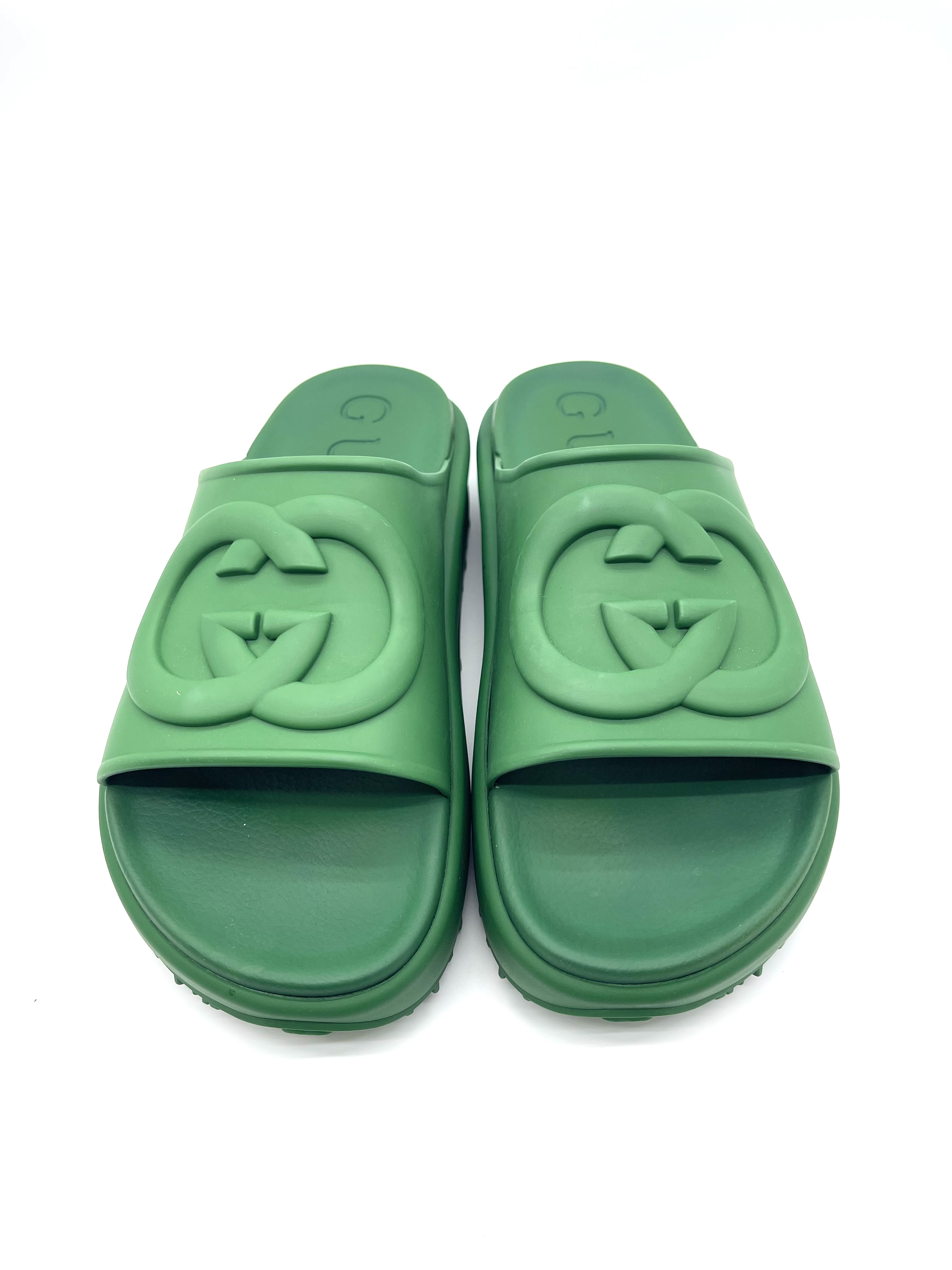 Pre-owned Gucci Miami Rubber Pool Slides / Product Code: 26032703