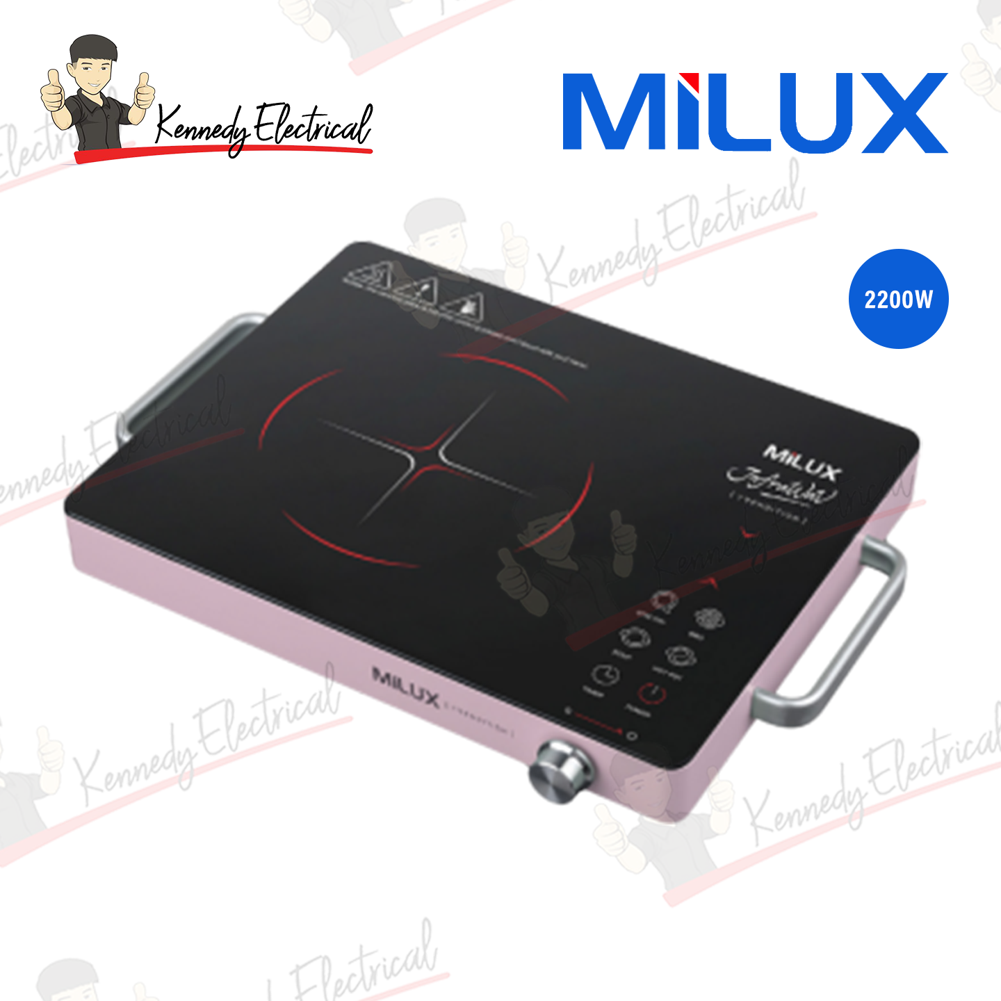 Milux 2200W Ceramic Infrared Cooker with Knob (MIR-2200PK)