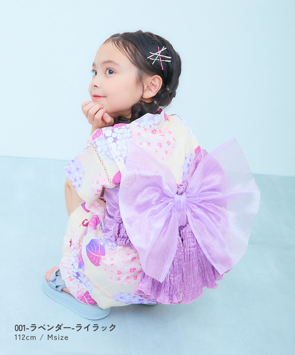 🆕【⭐訂購⭐】🌀 🇯🇵 日本直送 大蝴蝶結🎀緞面歐根紗 浴衣/甚平彈性腰帶［6款選］ 🌀 [ELCA-0260][260427]