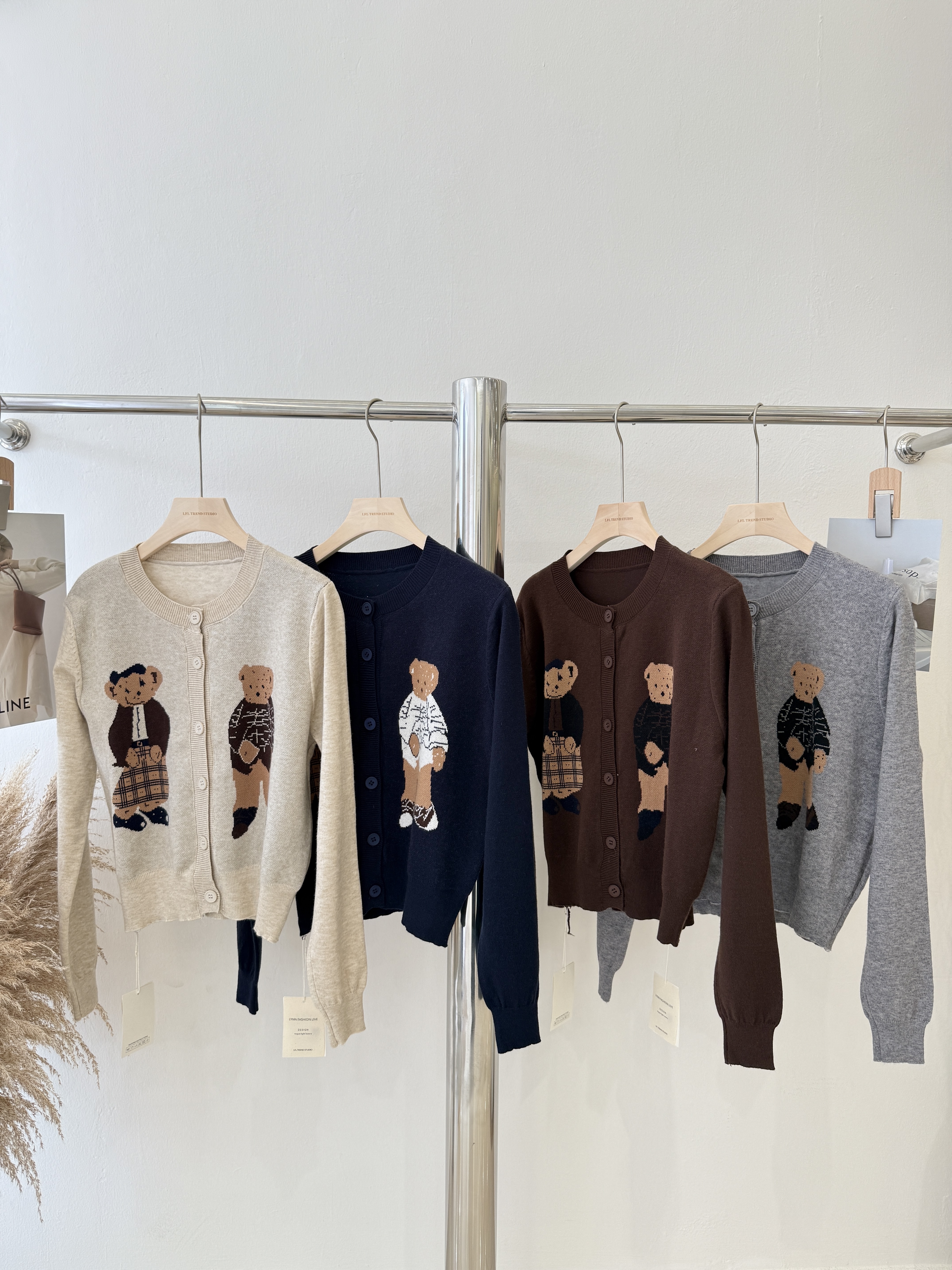 6880 韩系可爱小熊针织长袖