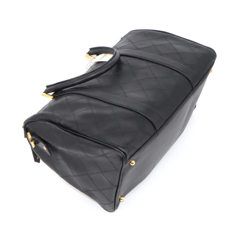 Chanel Bicolor Lambskin Boston Travel Bag