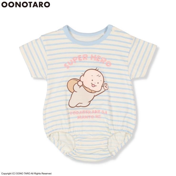 🇯🇵限量預訂 日本直送🇯🇵Oonotaro人物印花條紋短袖包屁衣