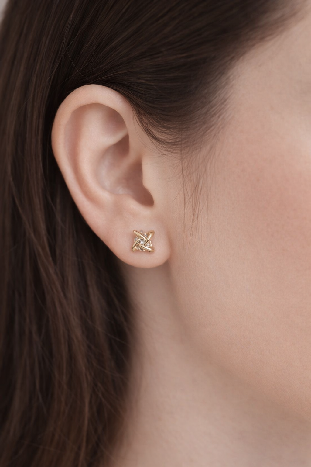 Twisted Spark Stud Earrings