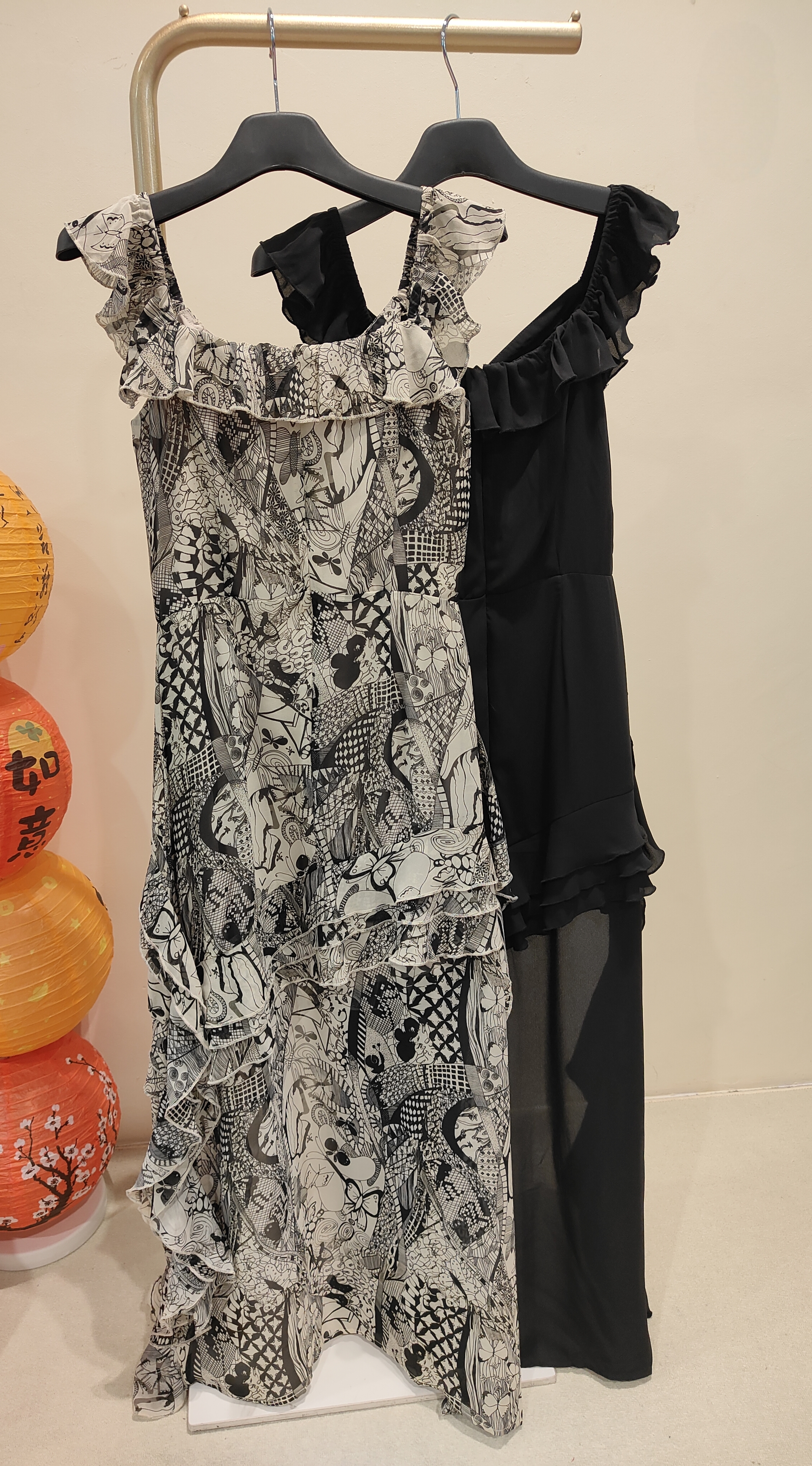 前短后长雪纺连身裙 2122