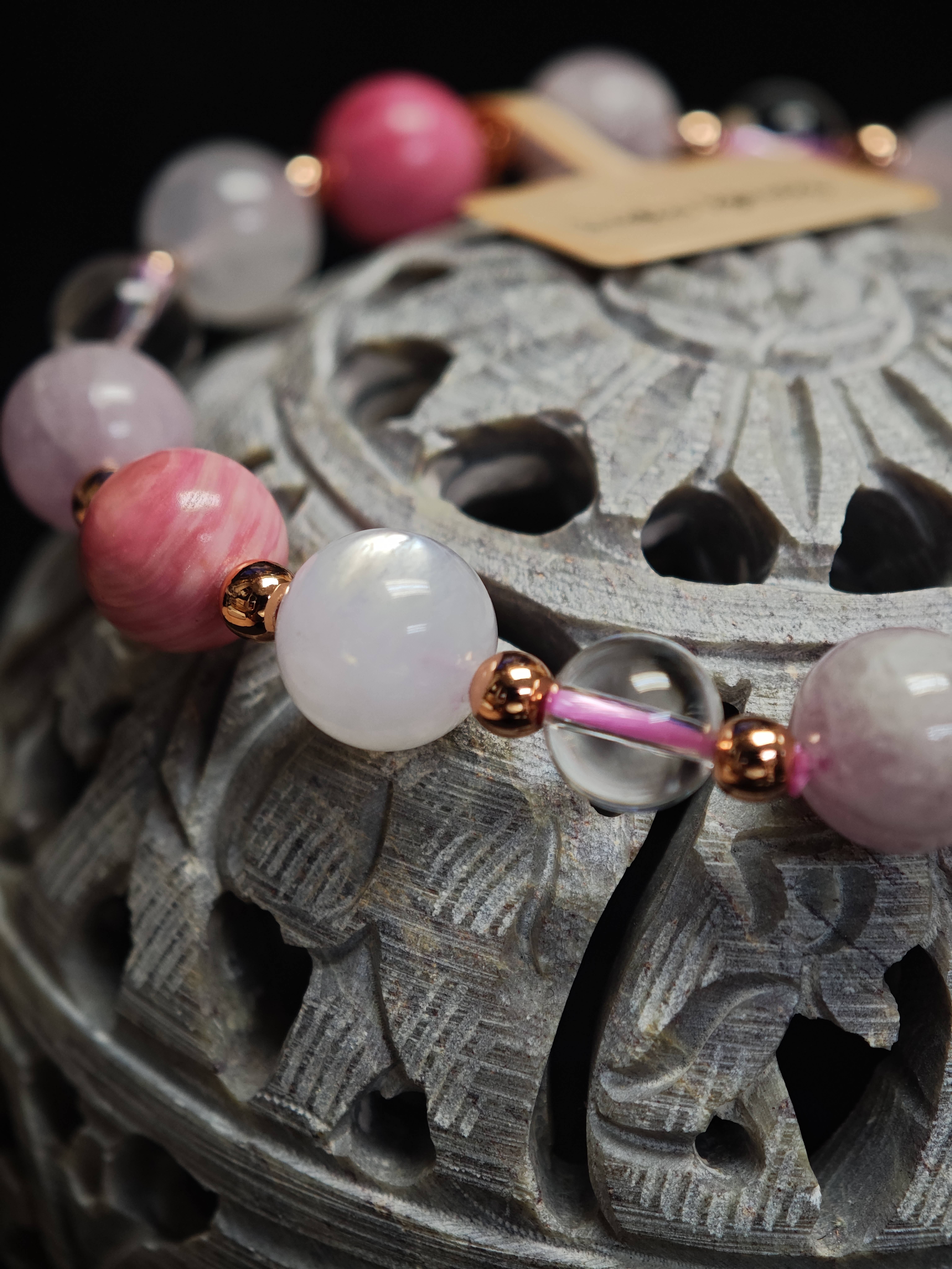 ✨新品DIY水晶手串✨✨👑女王貝✨🌕月亮石✨🔮紫鋰輝✨⚪白水晶✨