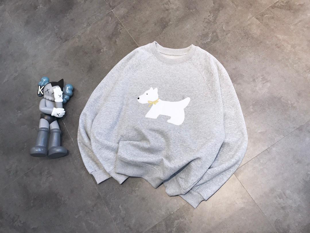 雪瑞納貼布金線刺繡小狗狗加絨衛衣 