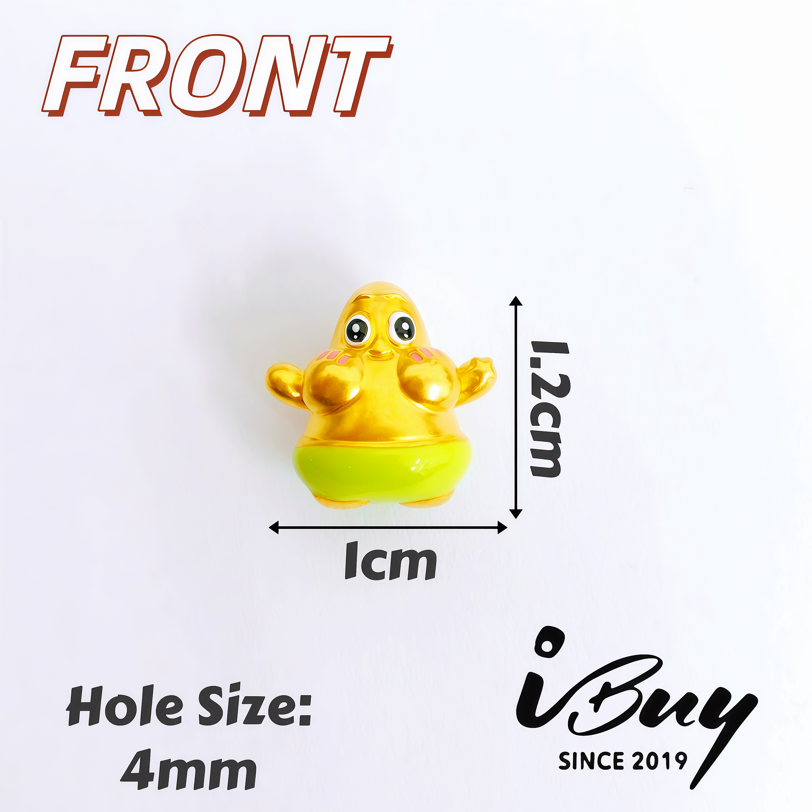 916 HARD GOLD GREEN ENAMEL PATRICK STAR SPACER BEAD 916 硬金 绿珐琅派大星串咀