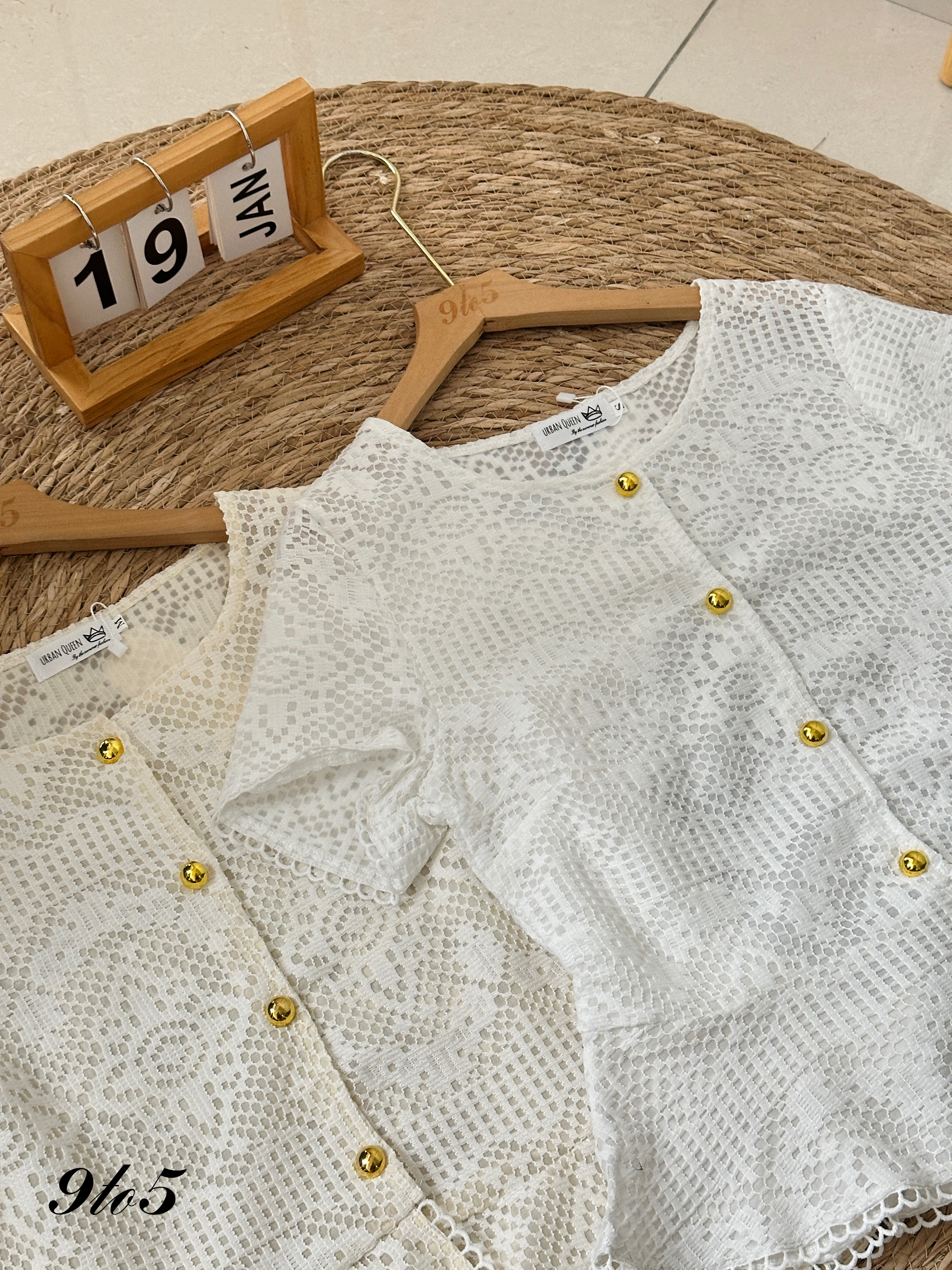 T3913 Lace Peplum Top - 3 Colors