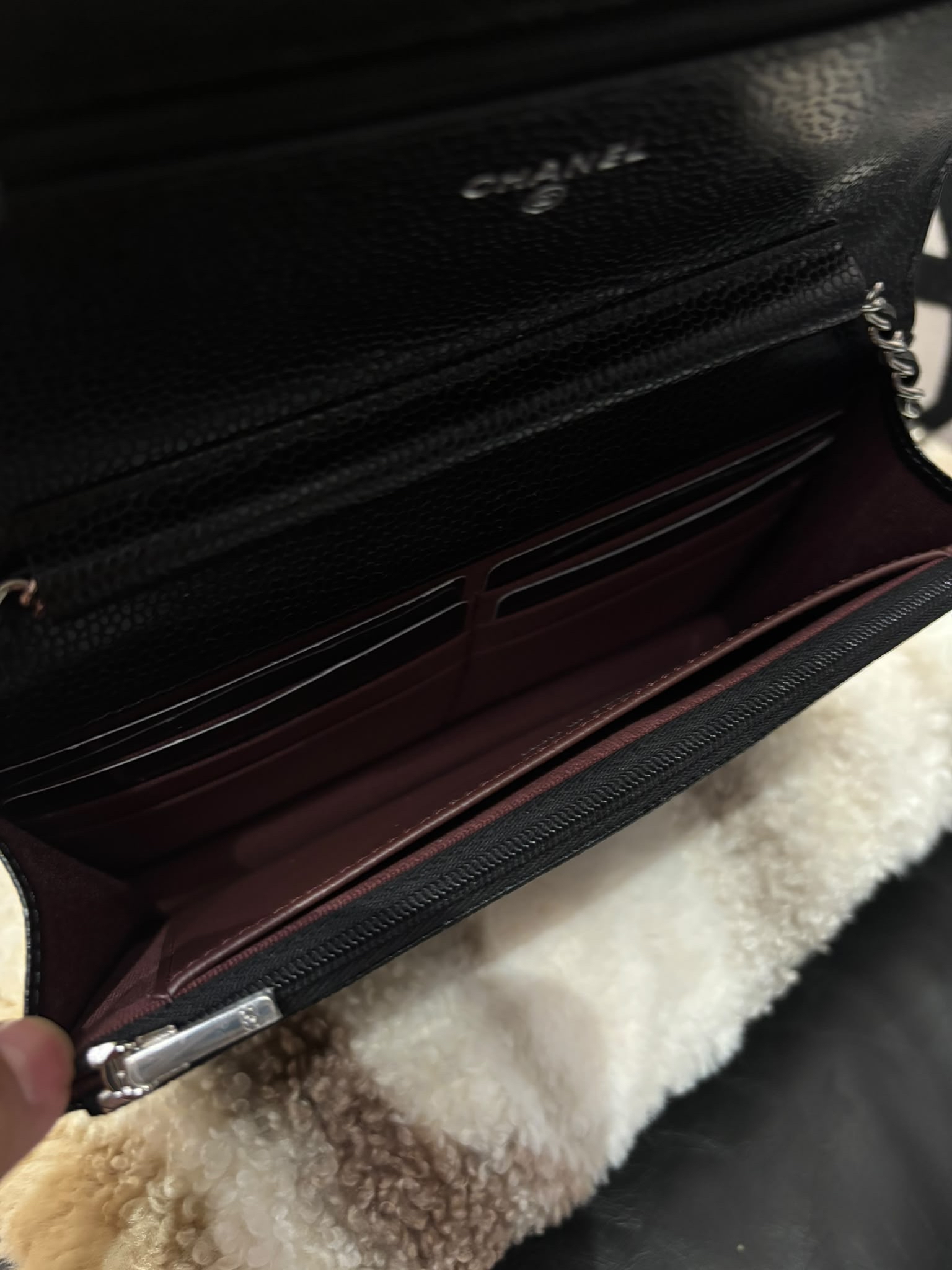 全新 Chanel wallet on chain 黑色荔枝牛皮銀扣WOC 100%Authentic, 全新 Brand New  ✅晶片貼✅dust bag ✅box
