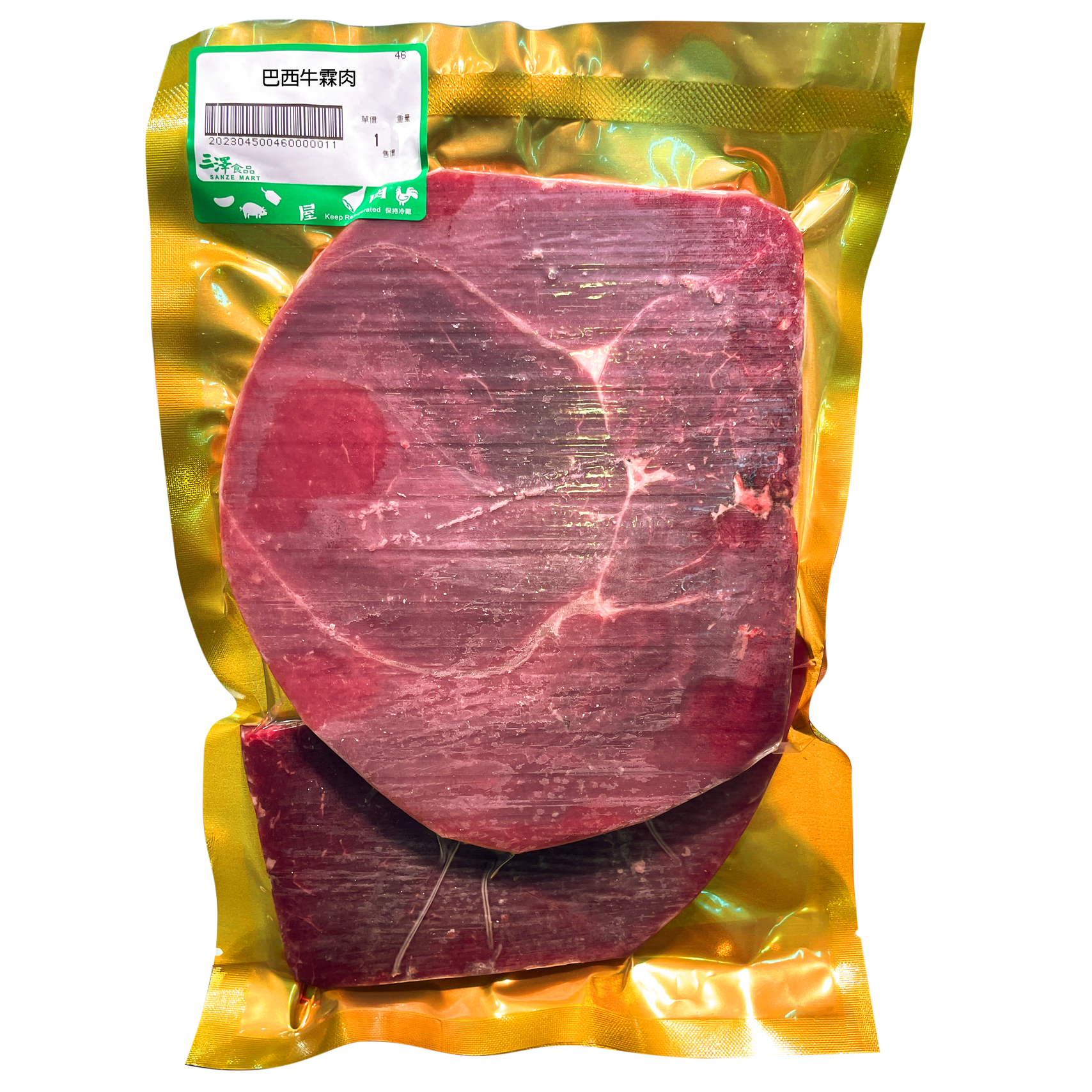 巴西牛霖肉(兩塊薄切 / 共約0.7 to 0.9LB) - 1包
