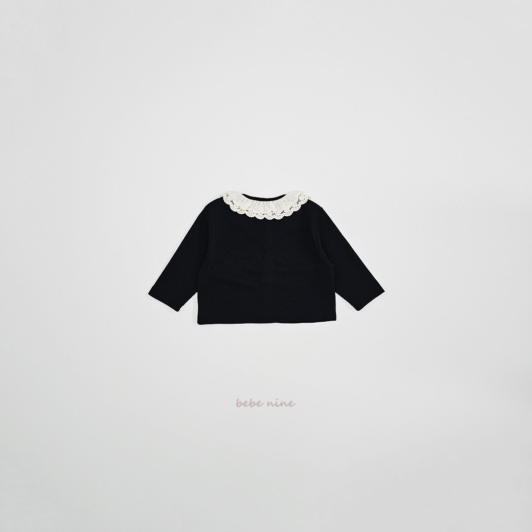 🌸預訂 韓國直送🌸🇰🇷Bebenine兩色蕾絲花邊領華夫格開襟外套