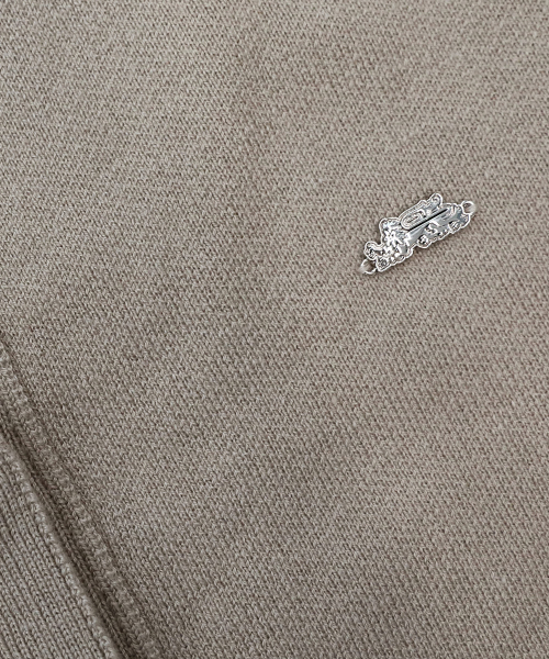 Mystic Symbol Crewneck Cardigan - Sand