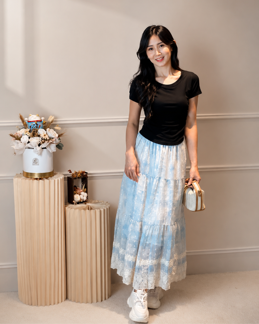 5122 Celestia Lace A Line Skirt 