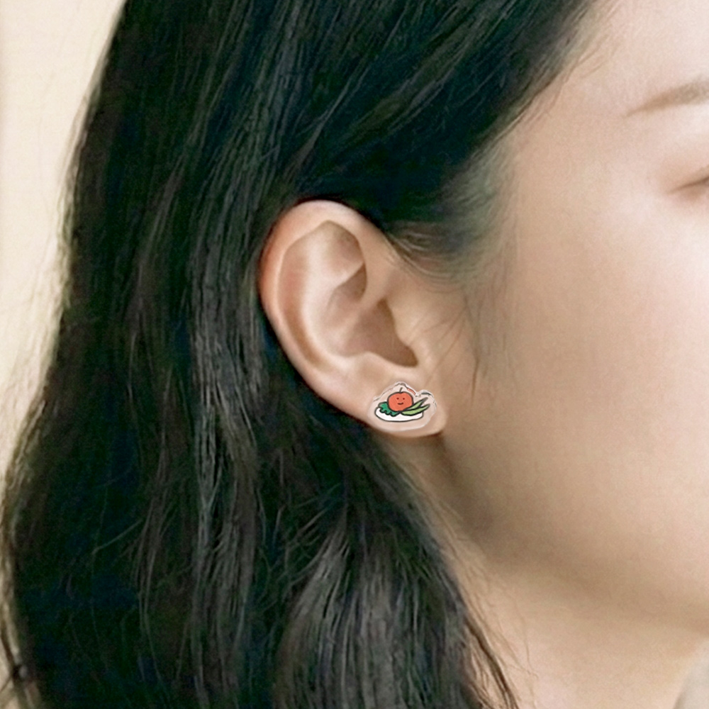 【台灣7-11 預購】JOGUMAN 壓克力耳環（BRACHIO&APPLE）D款