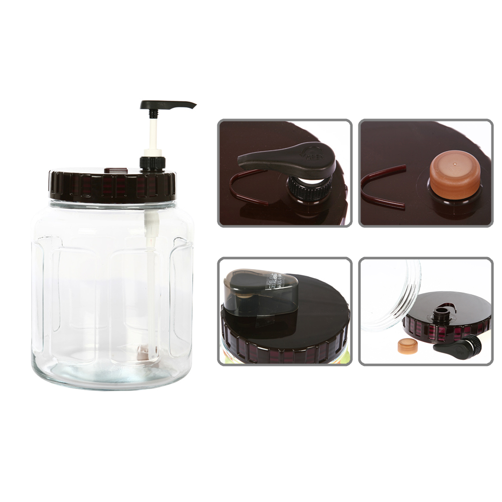 壓泵式玻璃酒樽10公升WLPBN05(Y)